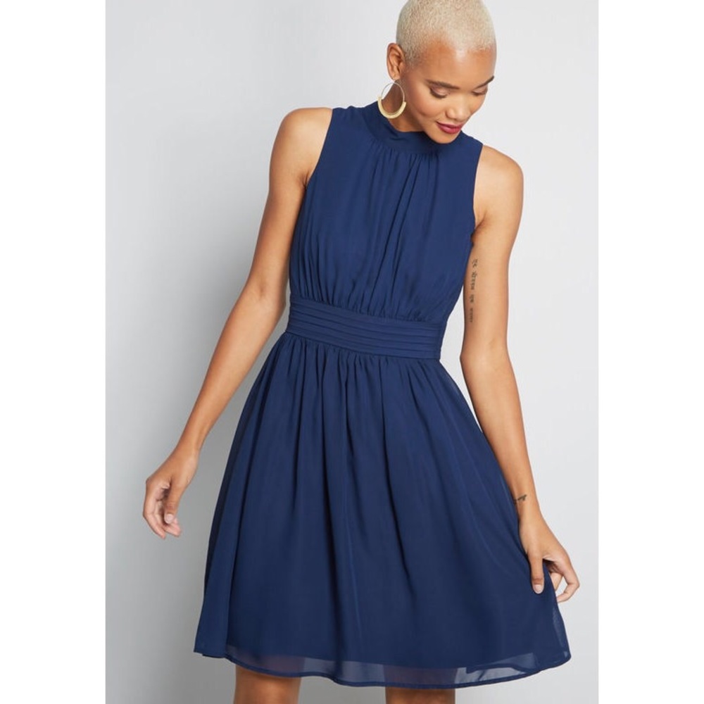 ModCloth Navy Cocktail Dress Size S